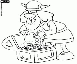 The viking Tjure coloring page
