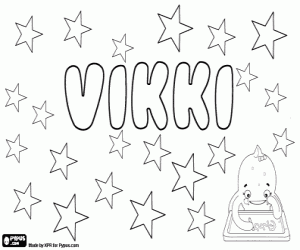 Vikki, variant of Vicky coloring page
