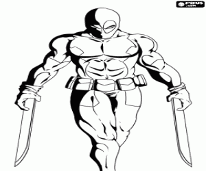 The villain Deadpool coloring page
