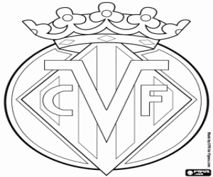Villarreal CF badge coloring page