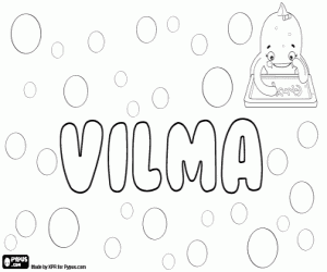 Vilma, name for girl coloring page