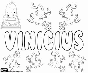 Vinicius, Portuguese name coloring page