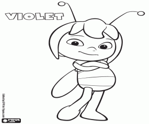 Violet, a bee of Buzztropolis coloring page