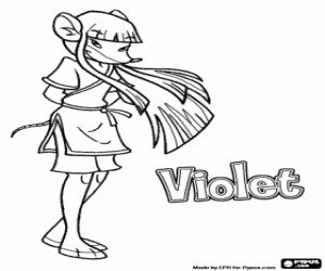 Violet, a friend of Tea Stilton coloring page