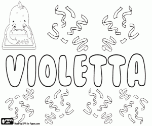 Violetta, variant of Violet coloring page