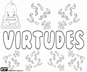 Virtudes, Spanish female name coloring page