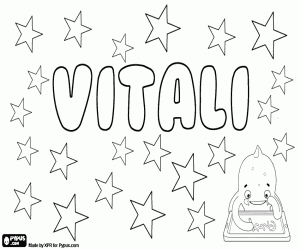 Vitali, variant of Vitaly coloring page