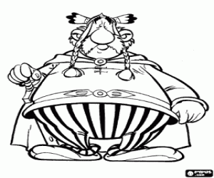 Vitalstatistix, chief of the gauls coloring page