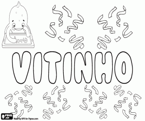 Vitinho, portuguese diminutive coloring page