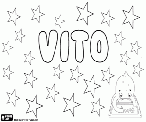 Vito, male name coloring page