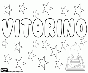 Vitorino, name of Latin origin coloring page