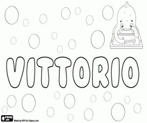 Vittorio, italian name coloring page