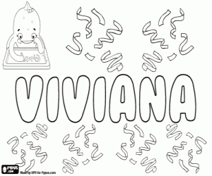Viviana, variant of Bibiana coloring page