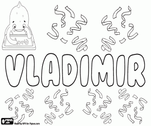 Vladimir, name for boy coloring page