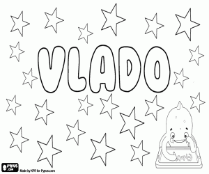 Vlado, Slavic name for boy coloring page