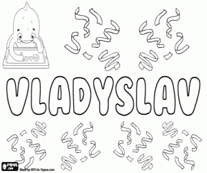 Vladyslav, Ukrainian name coloring page