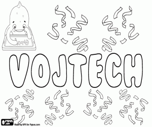 Vojtech, slavic name for boy coloring page