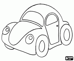 The Volkswagen Beetle coloring page