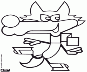 Vučko, mascot of Sarajevo 1984 coloring page