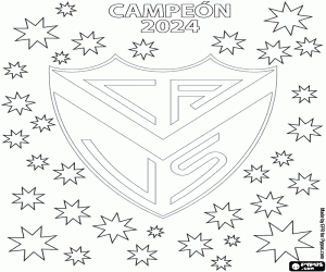 Vélez Sarsfield, champion 2024 coloring page