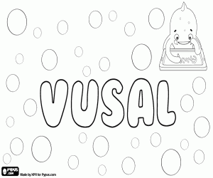 Vüsal, name for boy coloring page