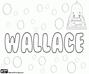 Wallace, scottish and english name coloring page