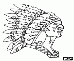 War paints in the face coloring page