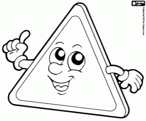 A warning signal of danger coloring page