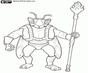 A warrior insect, a toy coloring page