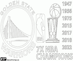 Warriors, 2022 NBA Champions coloring page