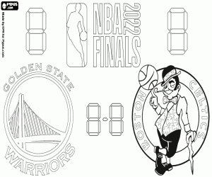 Warriors-Celtics, NBA Finals 2022 coloring page