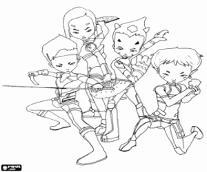 Warriors of Code Lyoko coloring page