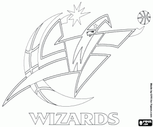 Washington Wizards badge coloring page