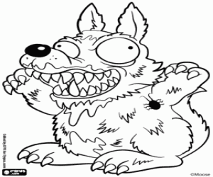 Waste Wolf, the wolf of the waste coloring page