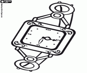 A watch, a jewel coloring page