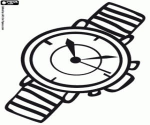 A watch coloring page