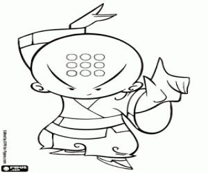 The water dragon of Xiaolin coloring page