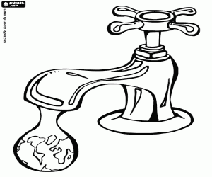 Water is essential for life coloring page