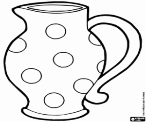 Water pitcher coloring page