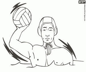Water polo, Olympic sport coloring page