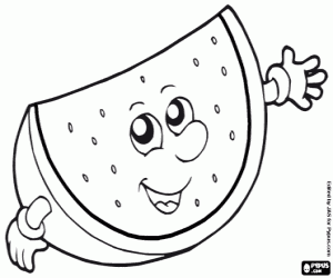 Watermelon coloring page