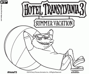 Wayne in the summer holidays coloring page
