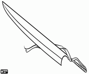 The weapon of Ichigo coloring page
