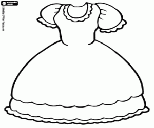 The wedding dress coloring page