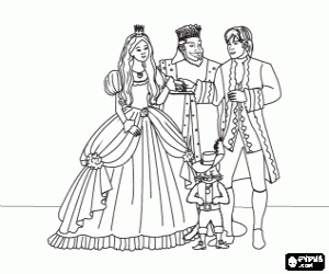 The wedding, Puss in boots coloring page
