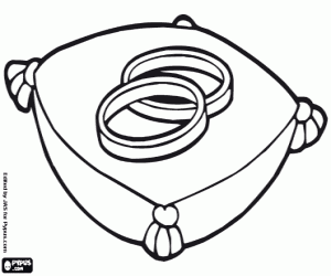Wedding rings coloring page