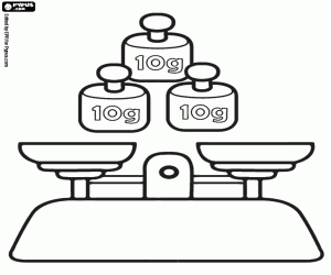 The weighing in the laboratory coloring page