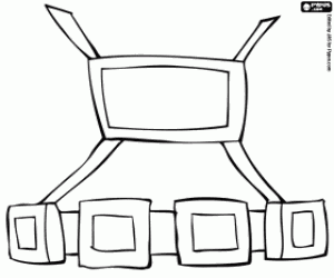 Weights for the diver coloring page