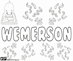Wemerson, name for child coloring page