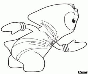 Wenlock in Olympic competition coloring page